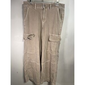 American Eagle High Rise Baggy Wide Leg Pants Women's Size 10 Brown